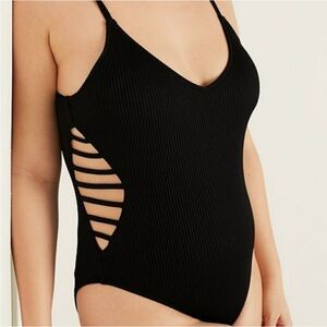 Victoria's Secret Pink Strappy Side Ribbed One Piece Swimwear